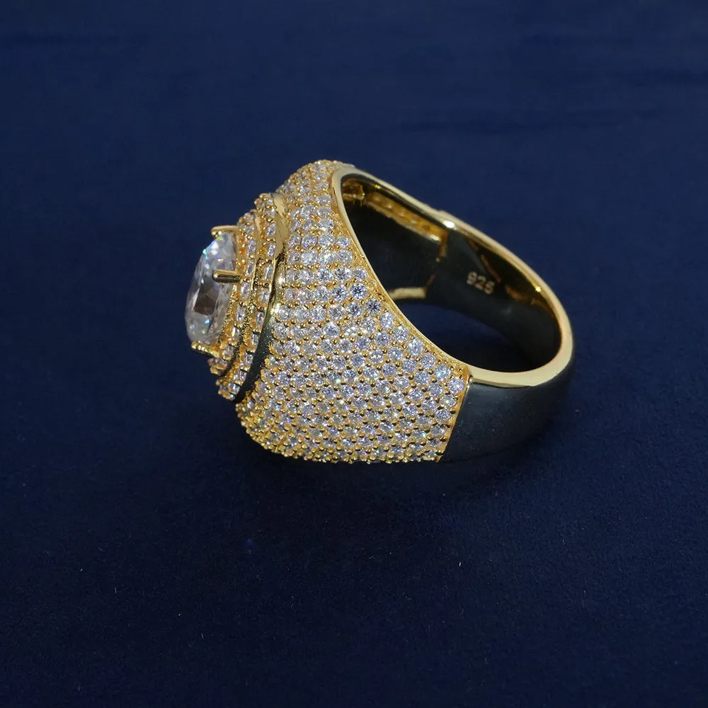 Moissanite Clustered Oval Ring sold by Ghetluxe product image thumbnail 4