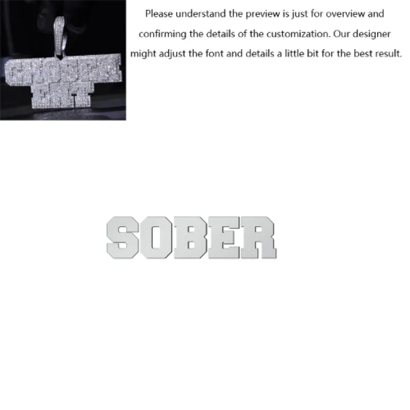 Layered College Font Custom Name Pendant made by Ghetluxe