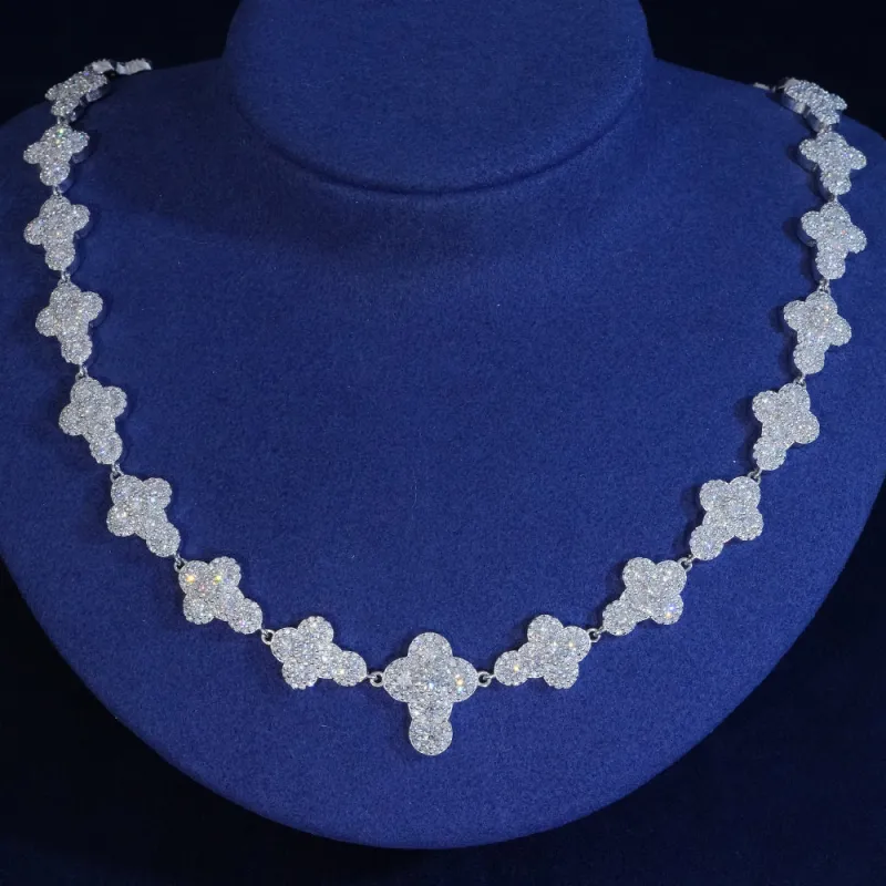 13mm Diamond Cross Necklace sold by Ghetluxe