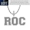VVS Moissanite Custom Name Pendant in Sterling Silver sold by Ghetluxe
