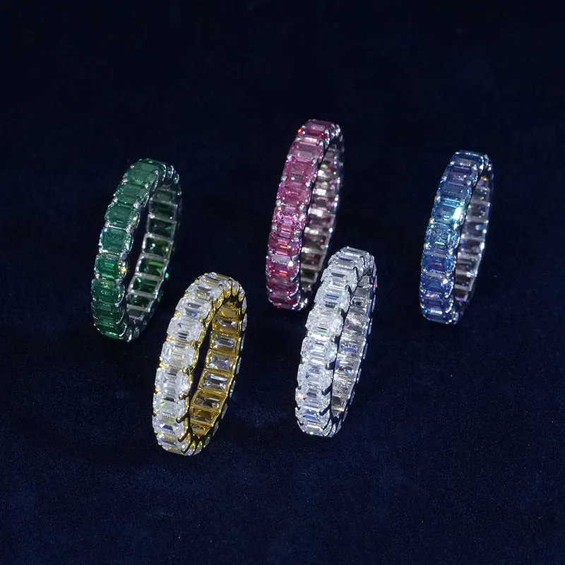 4MM Moissantie Emerald Band Ring sold by Ghetluxe