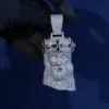 Diamond Clover Jesus Pendant sold by Ghetluxe