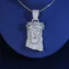 Diamond Clover Jesus Pendant sold by Ghetluxe