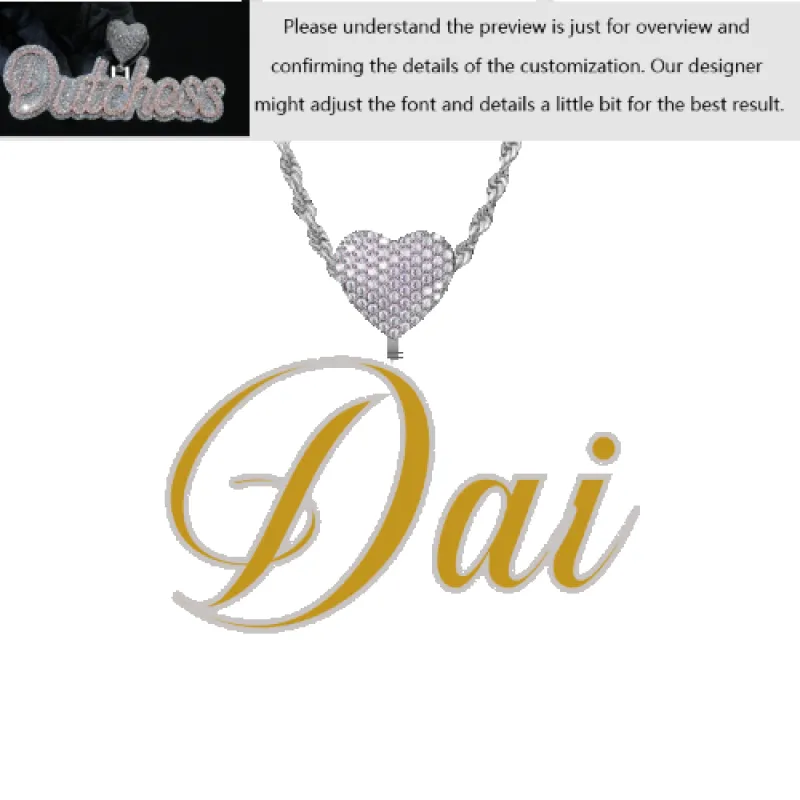 Custom Layered Handwriting Letter Pendant sold by Ghetluxe