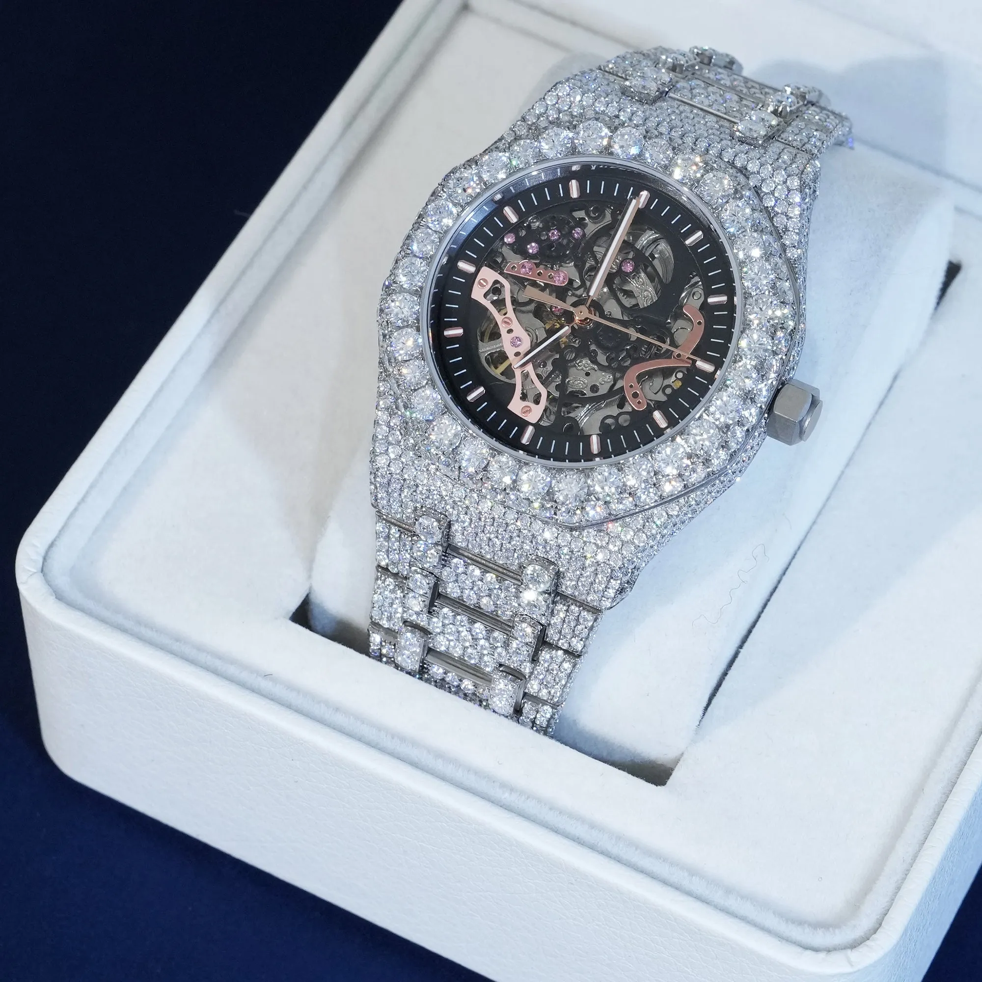 Moissanite Skeleton Watch sold by Ghetluxe product image thumbnail 2
