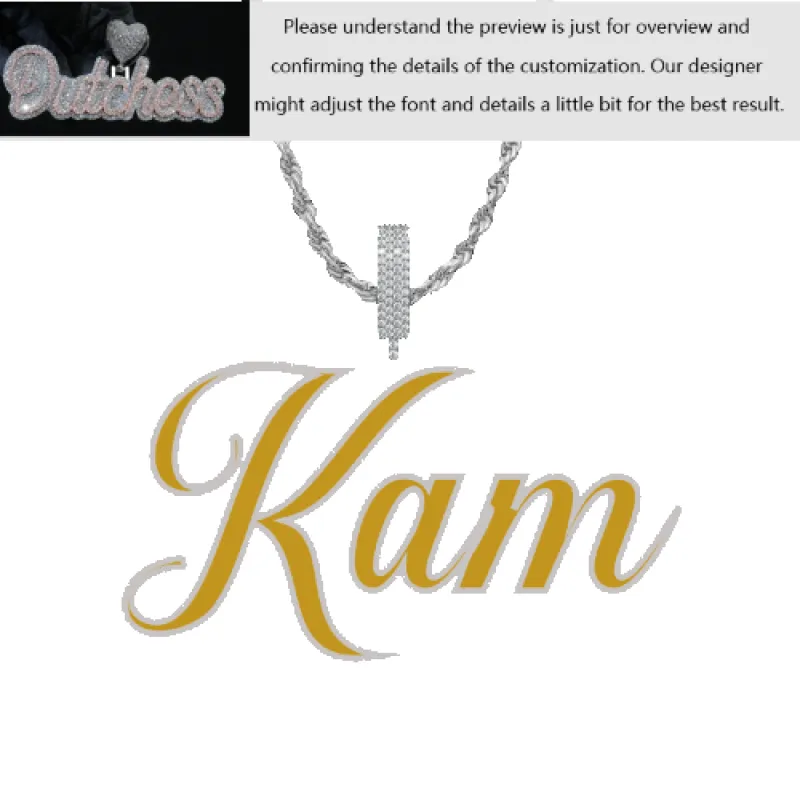 Custom Layered Handwriting Letter Pendant sold by Ghetluxe