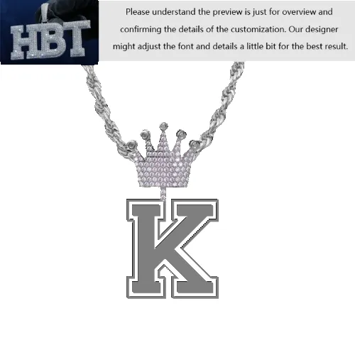 VVS Moissanite Custom Name Pendant in Sterling Silver sold by Ghetluxe