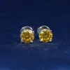 1 Carat Round Cut Moissante Earrings sold by Ghetluxe