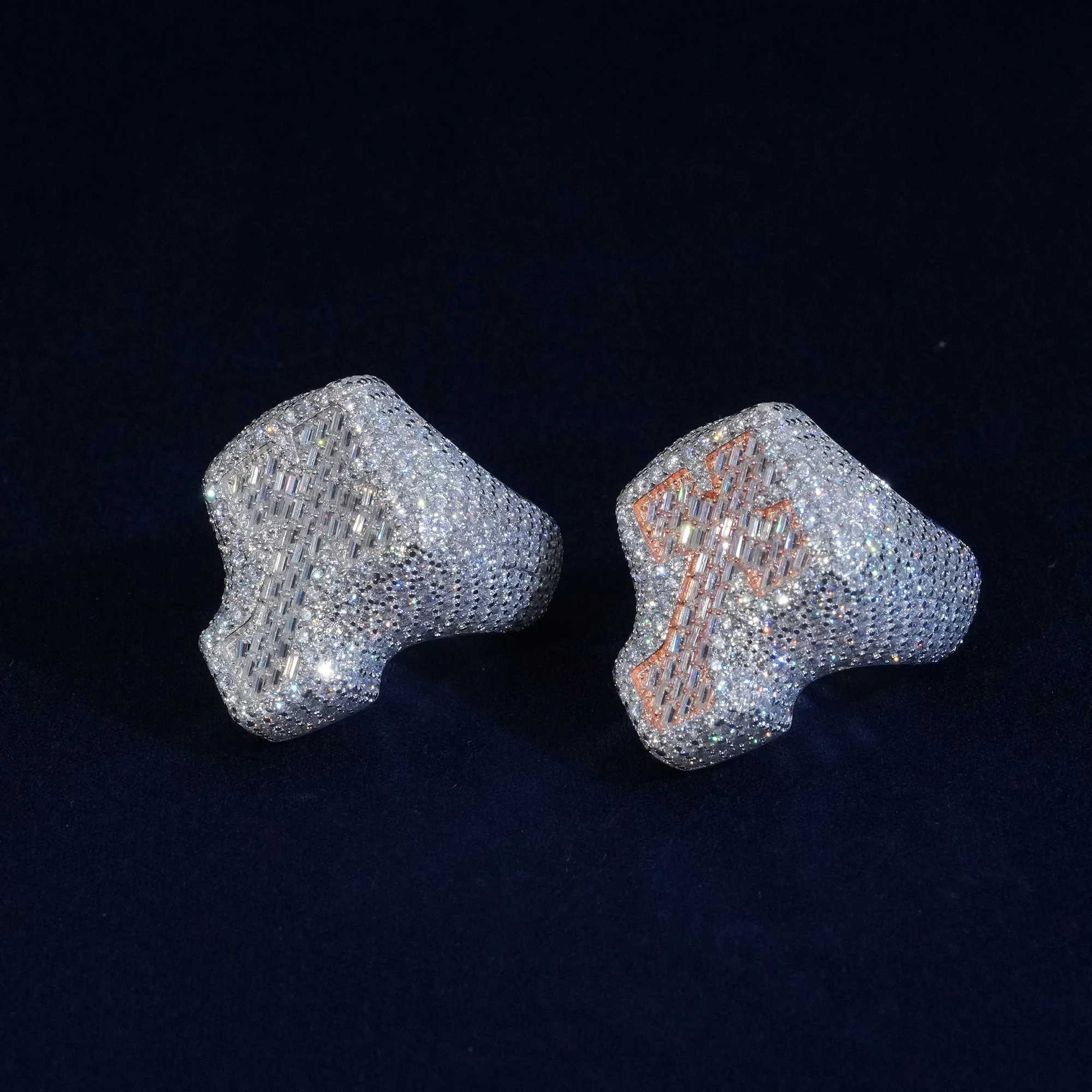 Baguette Moissanite Cross Ring sold by Ghetluxe product image thumbnail 2
