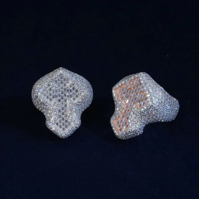 Baguette Moissanite Cross Ring sold by Ghetluxe