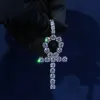 6mm Round Moissanite Ankh Pendant sold by Ghetluxe