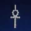 6mm Round Moissanite Ankh Pendant sold by Ghetluxe
