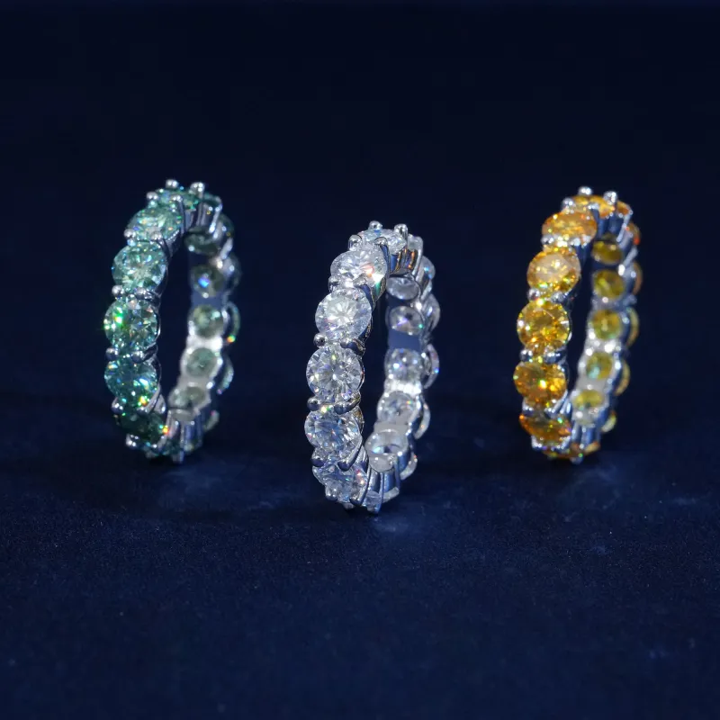 5MM Moissantie Round Cut Ring sold by Ghetluxe