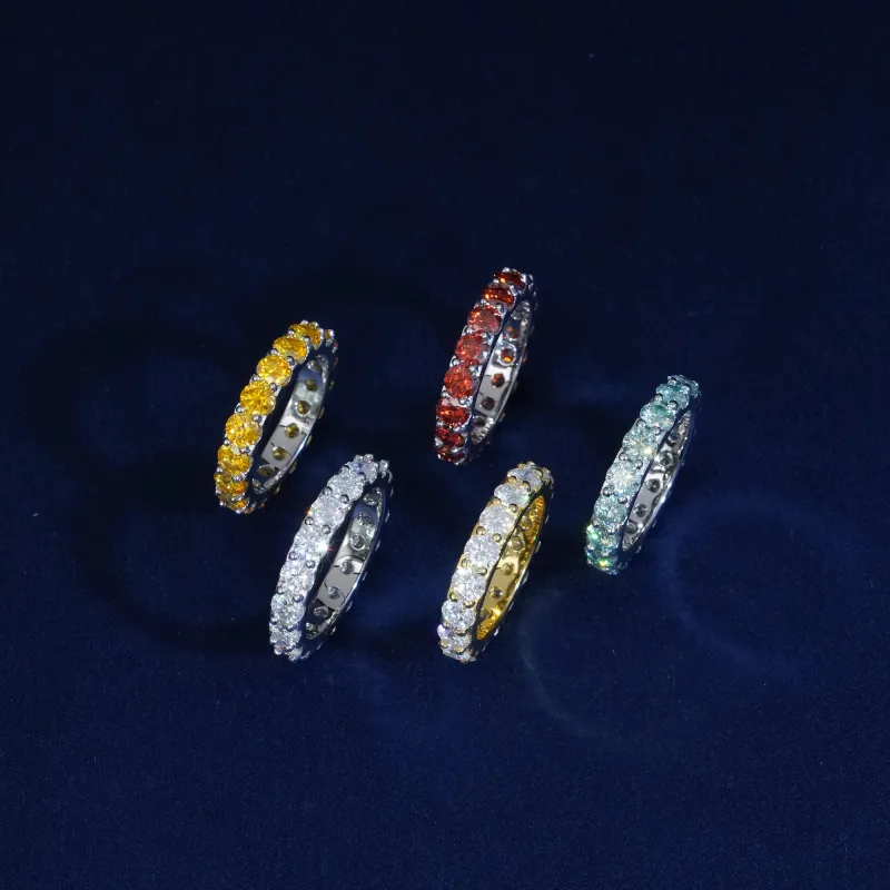 4MM Moissantie Round Cut Ring sold by Ghetluxe