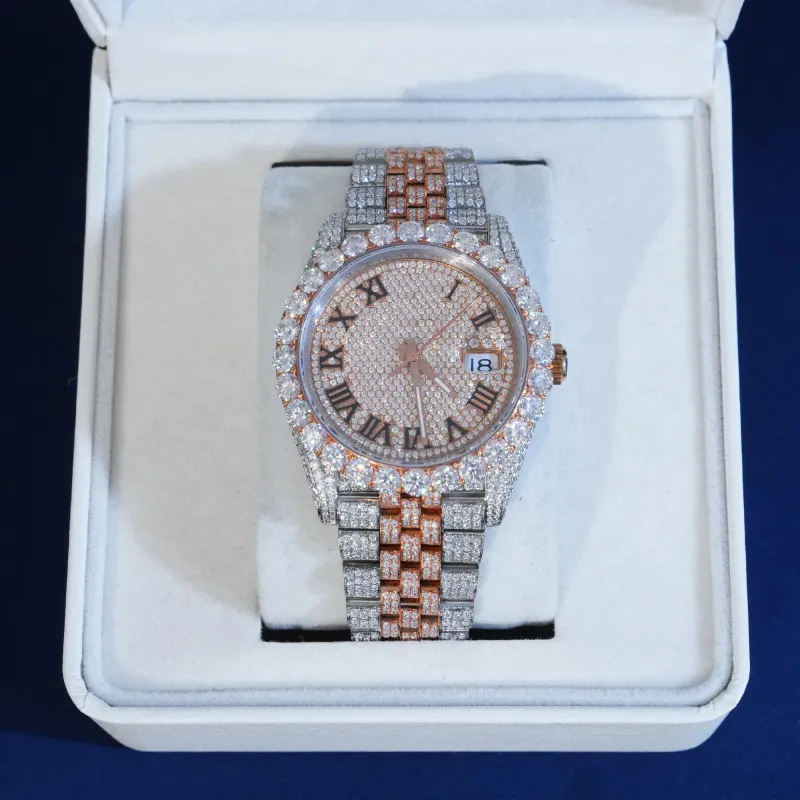 Moissanite Two Tone DJ40 Watch sold by Ghetluxe