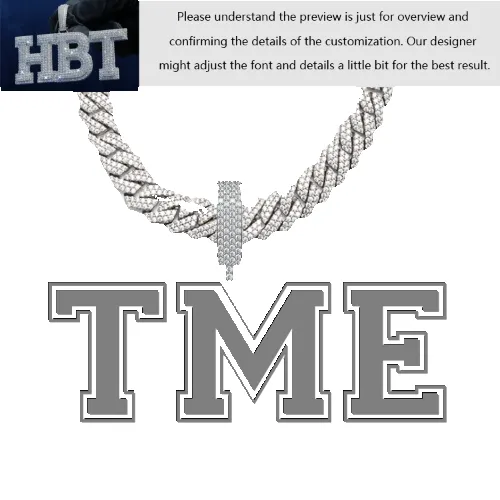 VVS Moissanite Custom Name Pendant in Sterling Silver sold by Ghetluxe