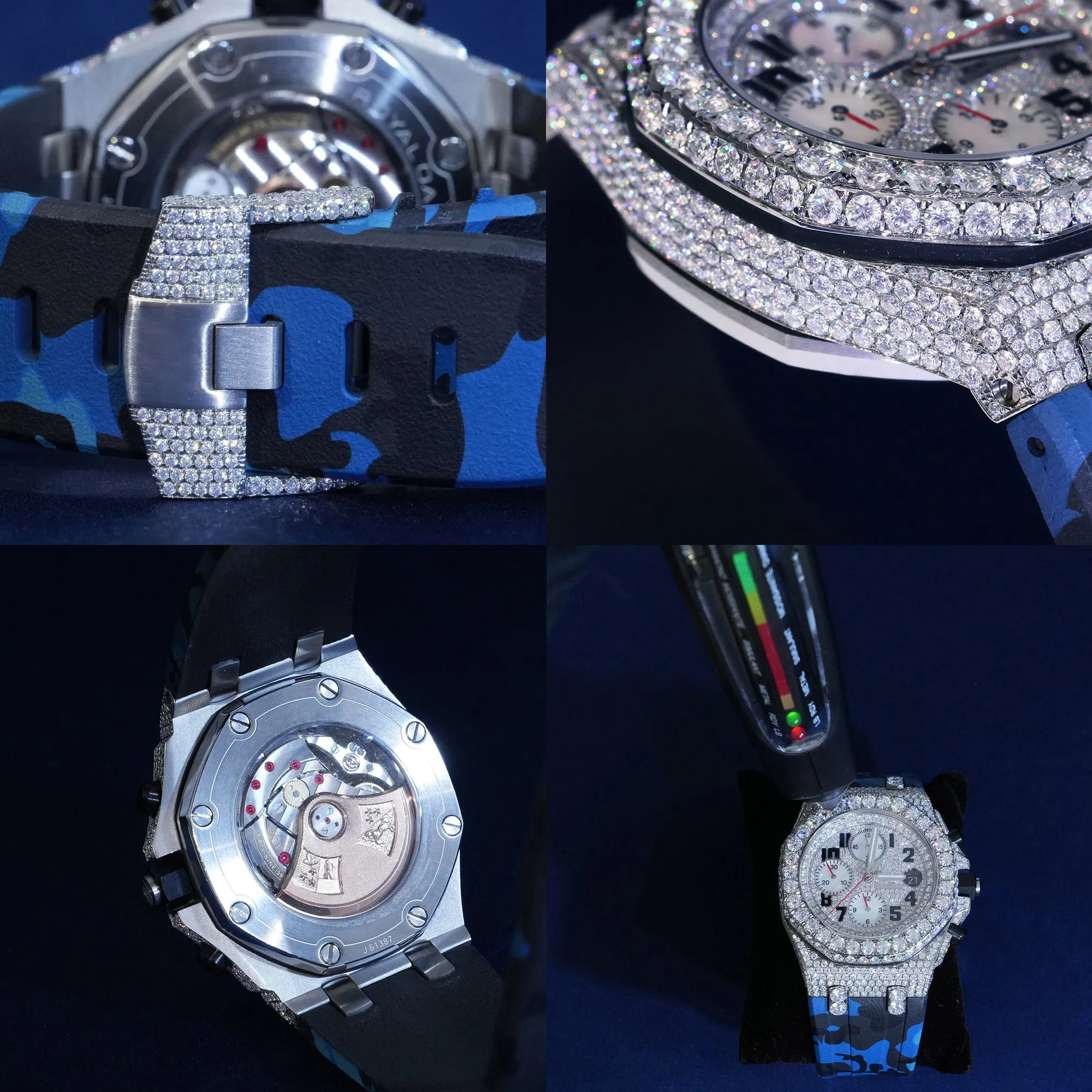 Moissantie Blue Strap Arabic Numbers Dial Watch sold by Ghetluxe product image thumbnail 3