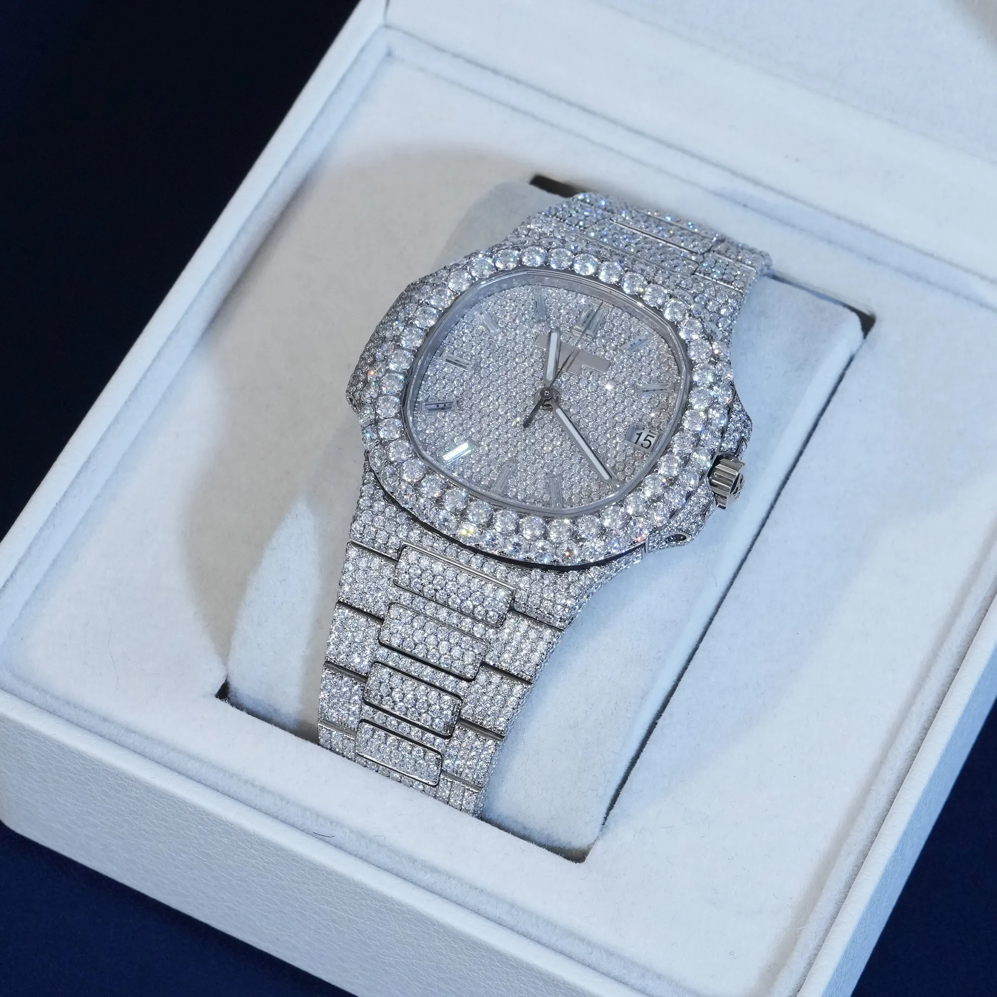 Moissanite Iced Out Luxury Wrist Watch sold by Ghetluxe product image thumbnail 2