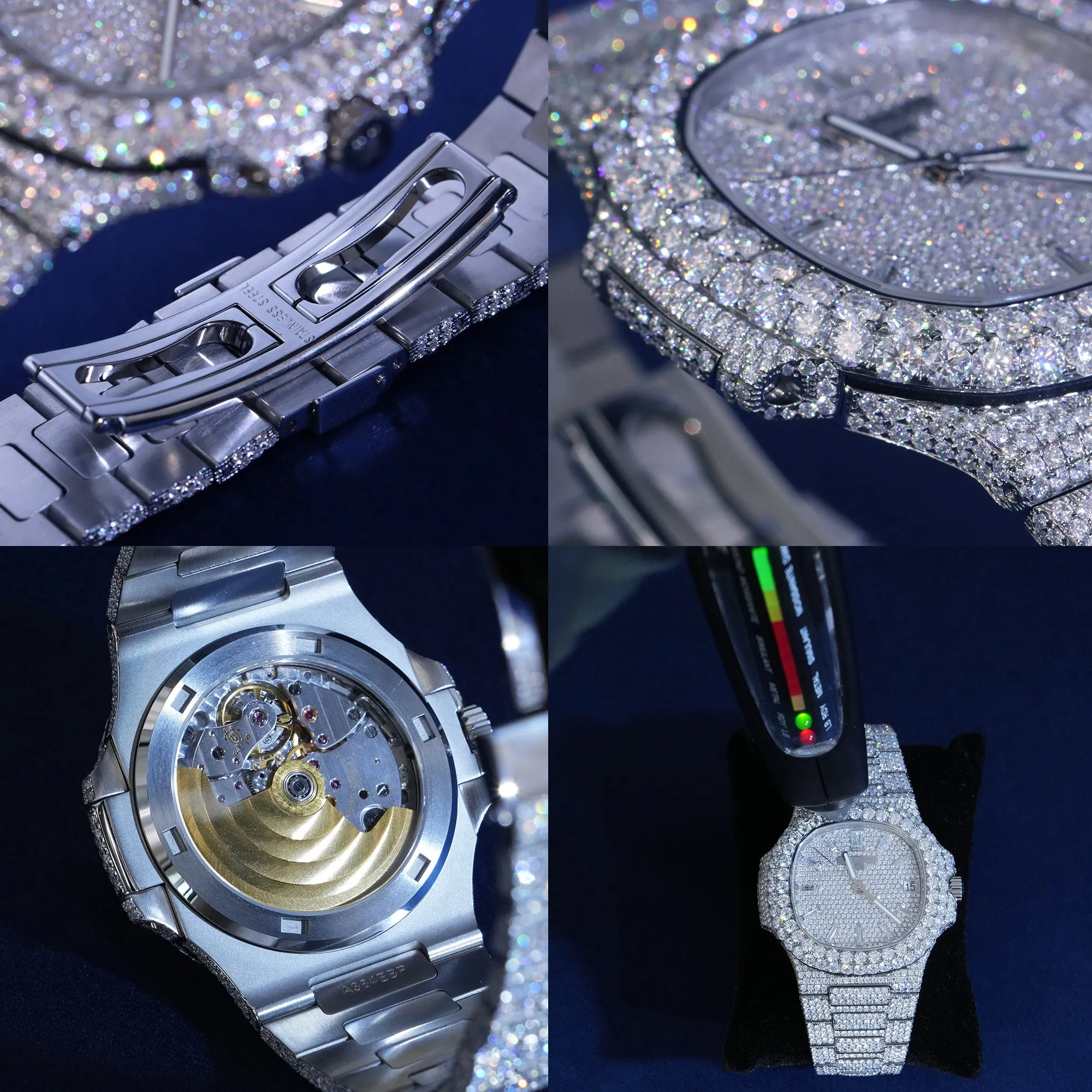 Moissanite Iced Out Luxury Wrist Watch sold by Ghetluxe product image thumbnail 3
