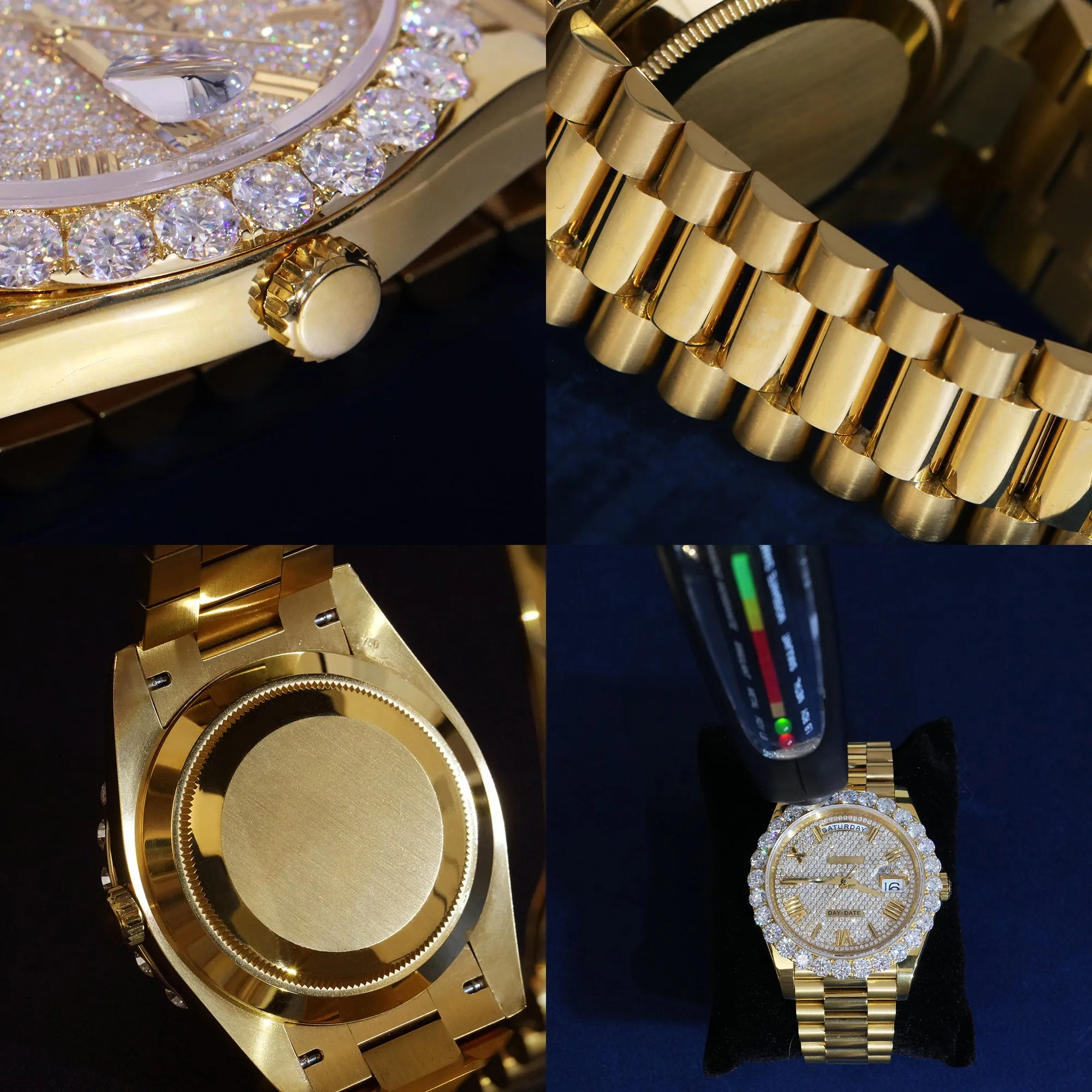 Moissanite 18K Yellow Gold DD40 Watch sold by Ghetluxe product image thumbnail 4