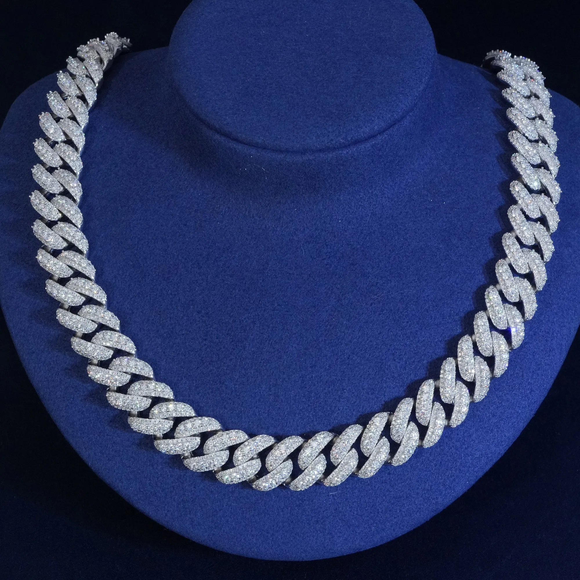 18mm Diamond Cuban Chain With Extended Clasp sold by Ghetluxe