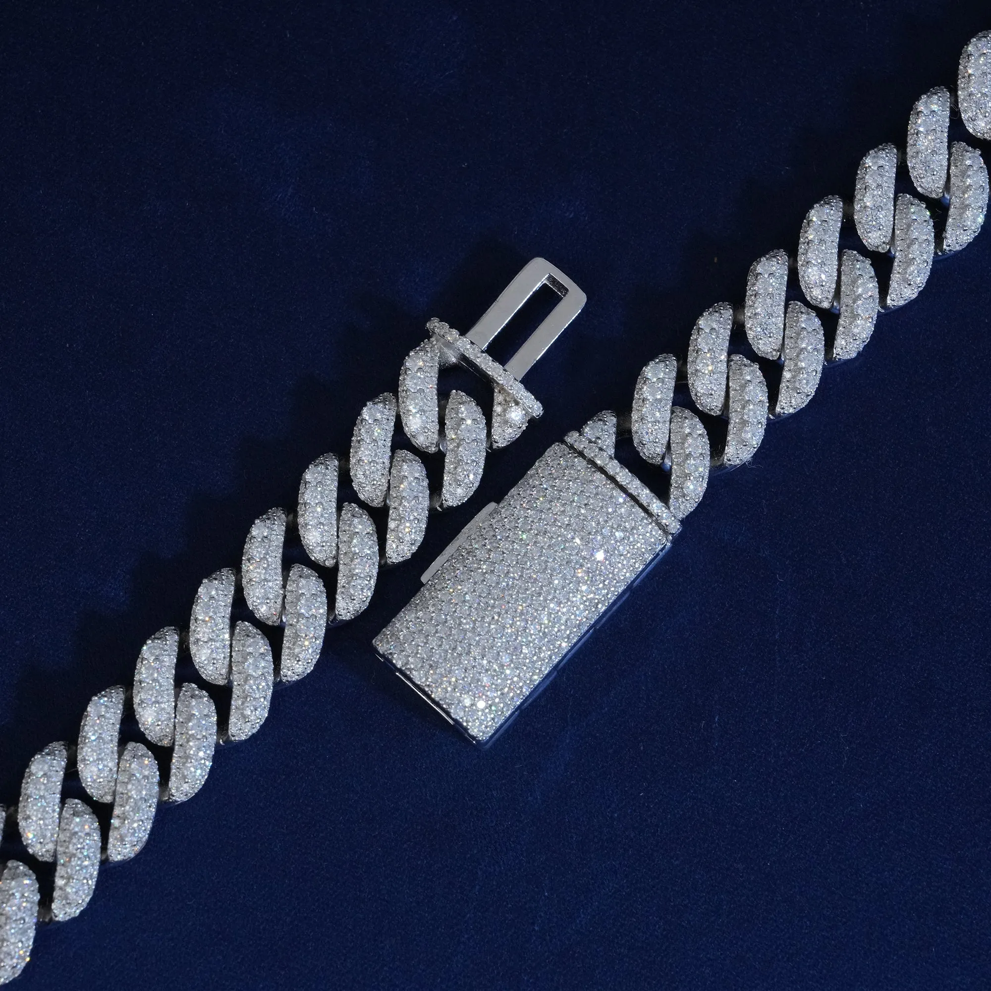 18mm Diamond Cuban Chain With Extended Clasp sold by Ghetluxe product image thumbnail 3