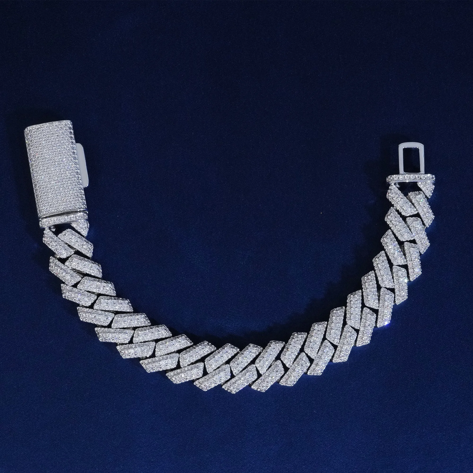 15mm Diamond Layered Cuban Bracetlet sold by Ghetluxe product image thumbnail 4