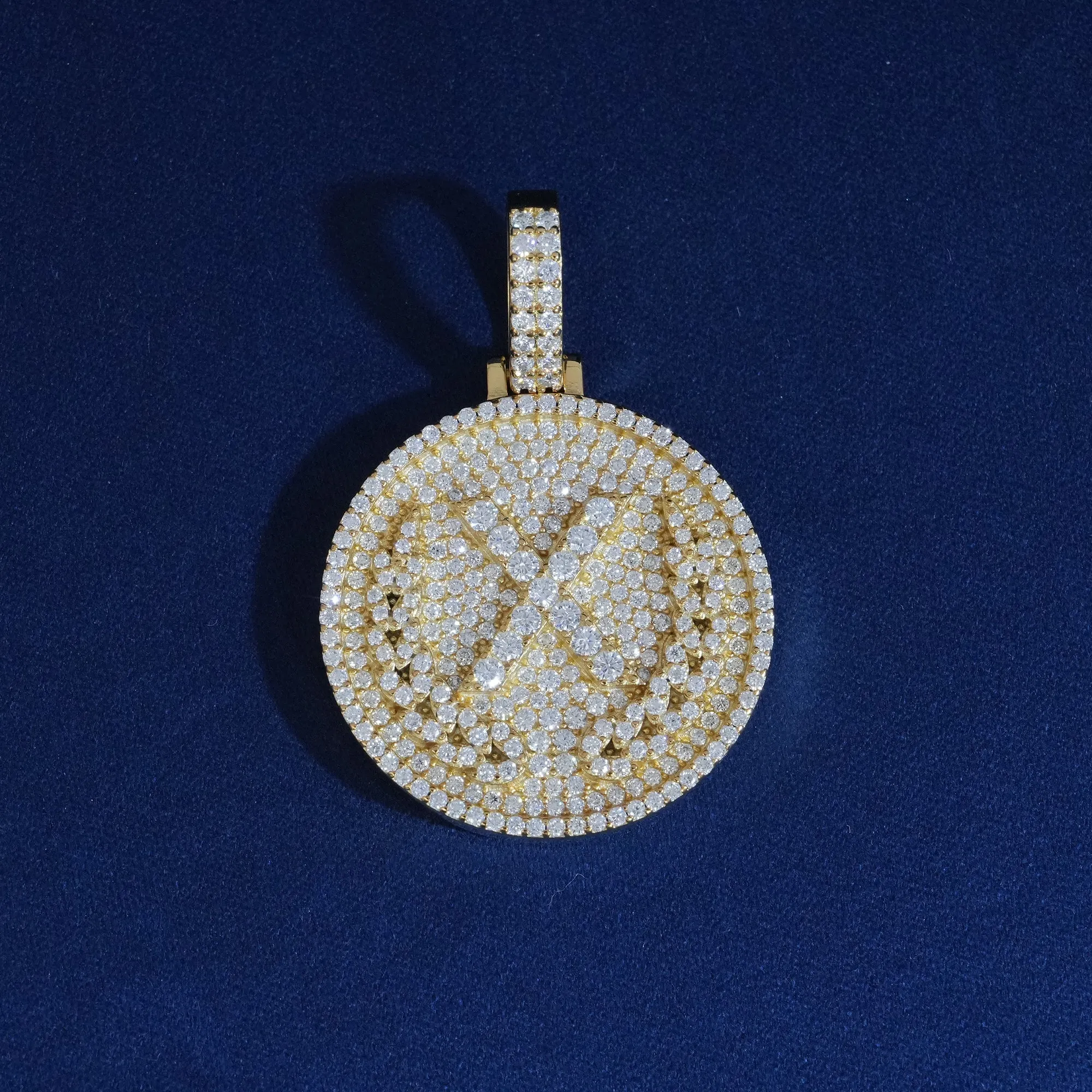 Moissanite X Circle Pendant sold by Ghetluxe product image thumbnail 4