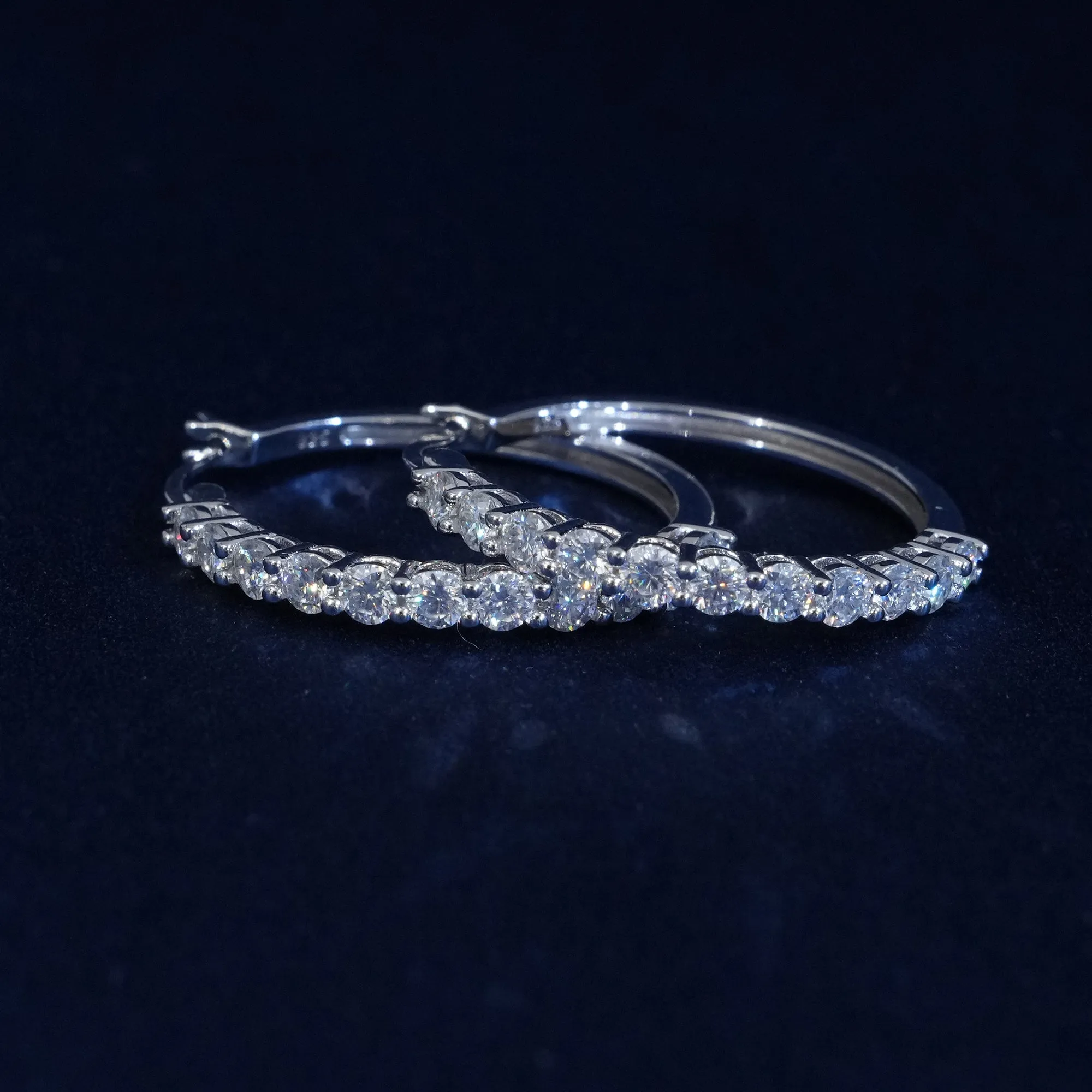 Moissanite 29mm Hoop Earrings sold by Ghetluxe