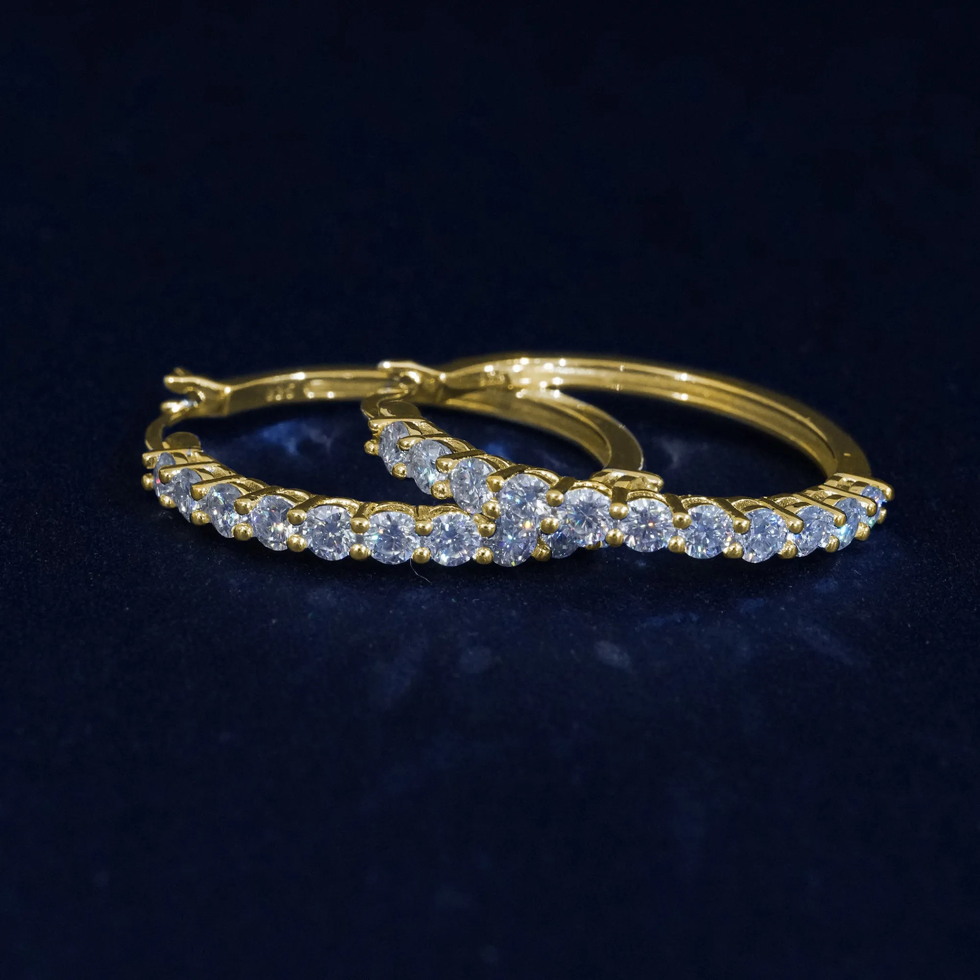 Moissanite 29mm Hoop Earrings sold by Ghetluxe product image thumbnail 3