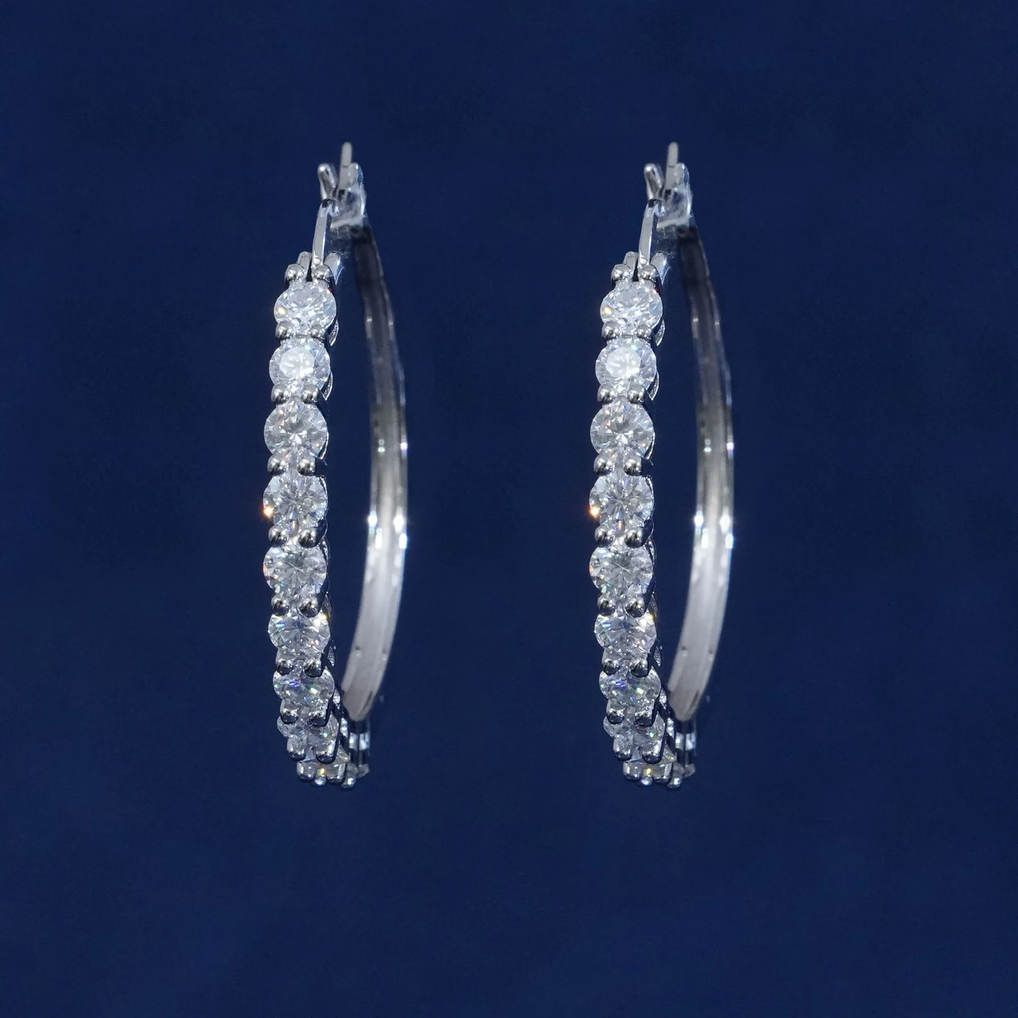 Moissanite 29mm Hoop Earrings sold by Ghetluxe product image thumbnail 2