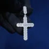 Diamond Baguette Gemstone Cross Pendant sold by Ghetluxe