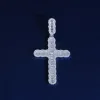 Diamond Baguette Gemstone Cross Pendant sold by Ghetluxe