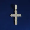 Diamond Baguette Gemstone Cross Pendant sold by Ghetluxe