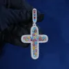 Diamond Colorful Cross Pendant sold by Ghetluxe