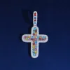 Diamond Colorful Cross Pendant sold by Ghetluxe