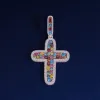 Diamond Colorful Cross Pendant sold by Ghetluxe