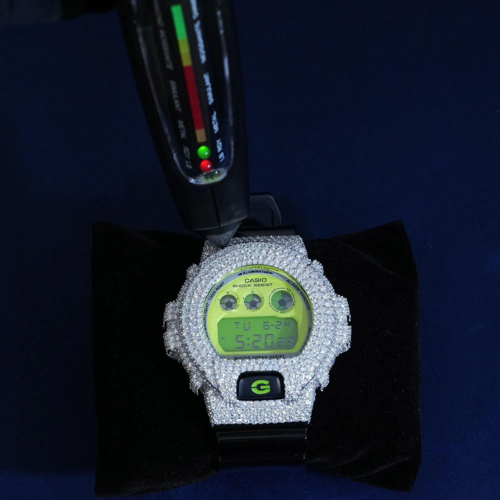 Iced Out DW6900 – Full Watch with Custom Moissanite Case sold by Ghetluxe product image thumbnail 5