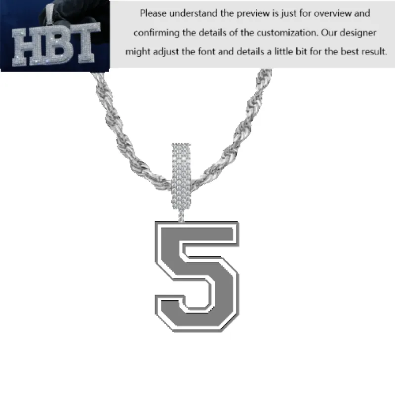 VVS Moissanite Custom Name Pendant in Sterling Silver sold by Ghetluxe