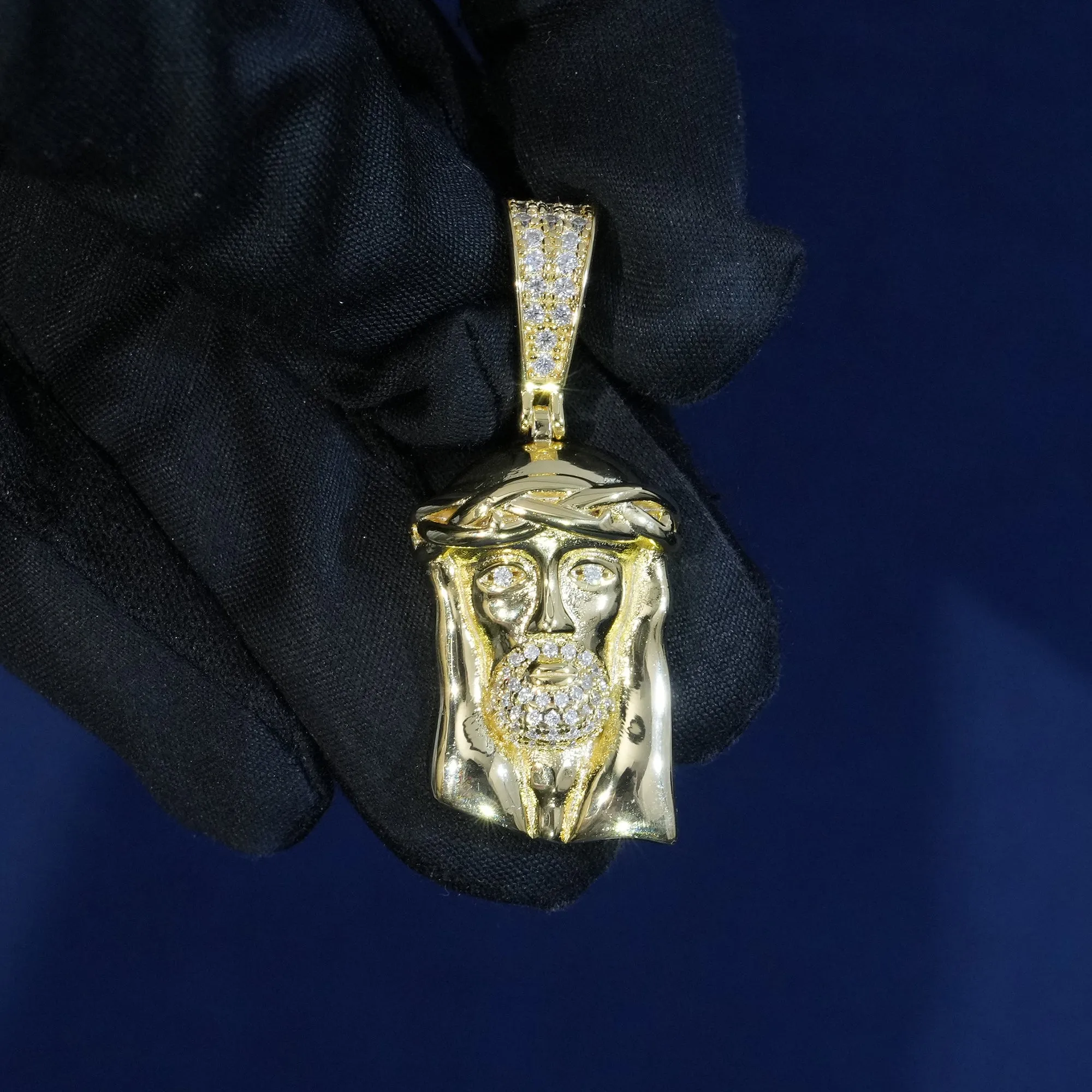 Moissanite S925 Small Jesus Pendant sold by Ghetluxe product image thumbnail 5