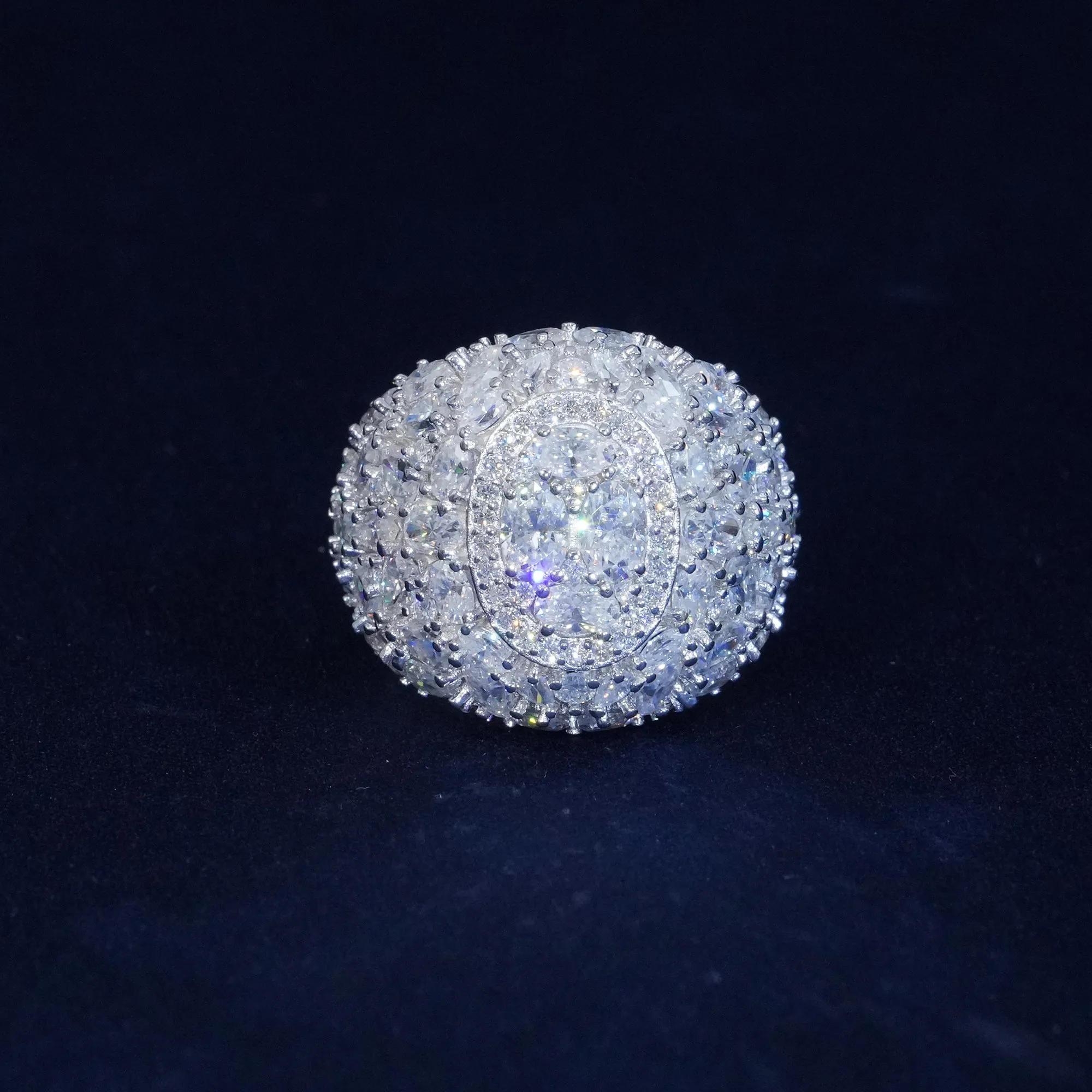 20ct Moissanite S925 Pear Cut Man's Ring sold by Ghetluxe product image thumbnail 3