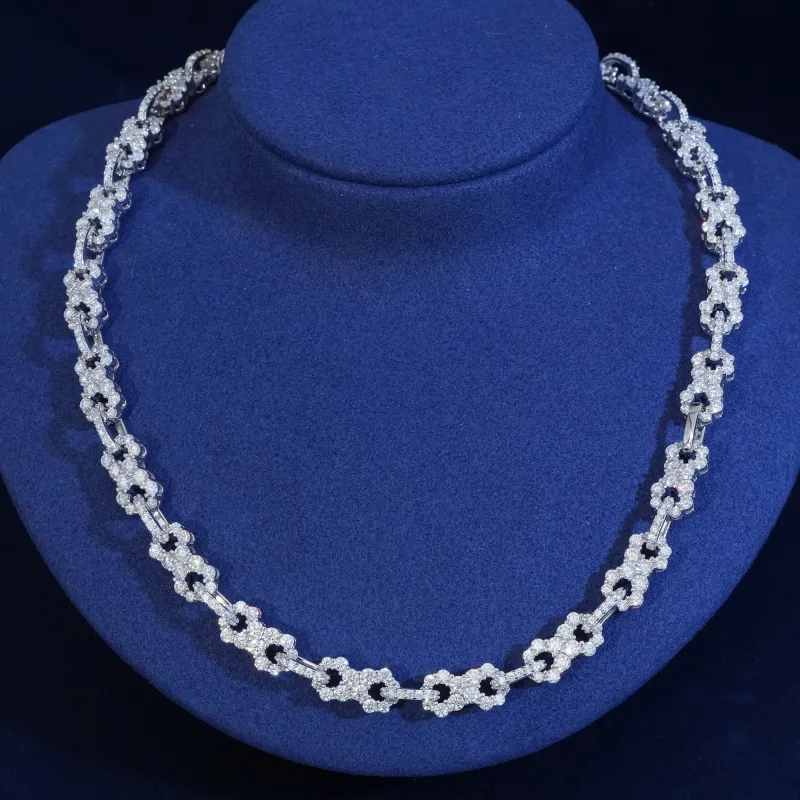 8.5MM Moissanite Clustered Infinity Link Chain sold by Ghetluxe