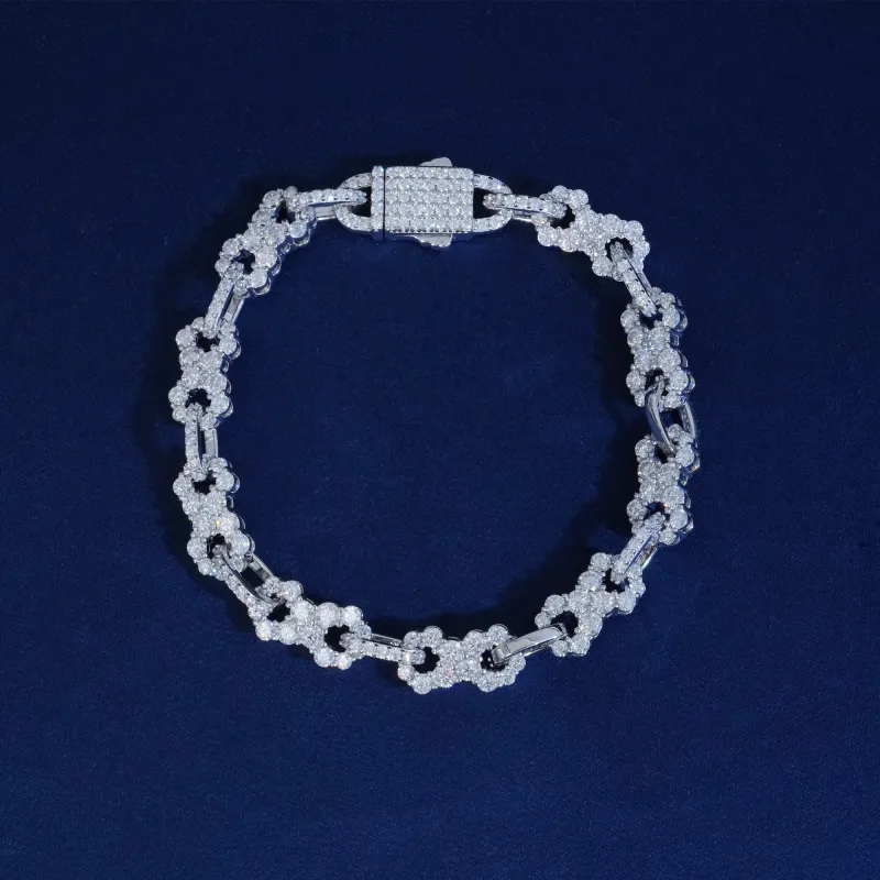8.5MM Moissanite Clustered Infinity Bracelet sold by Ghetluxe
