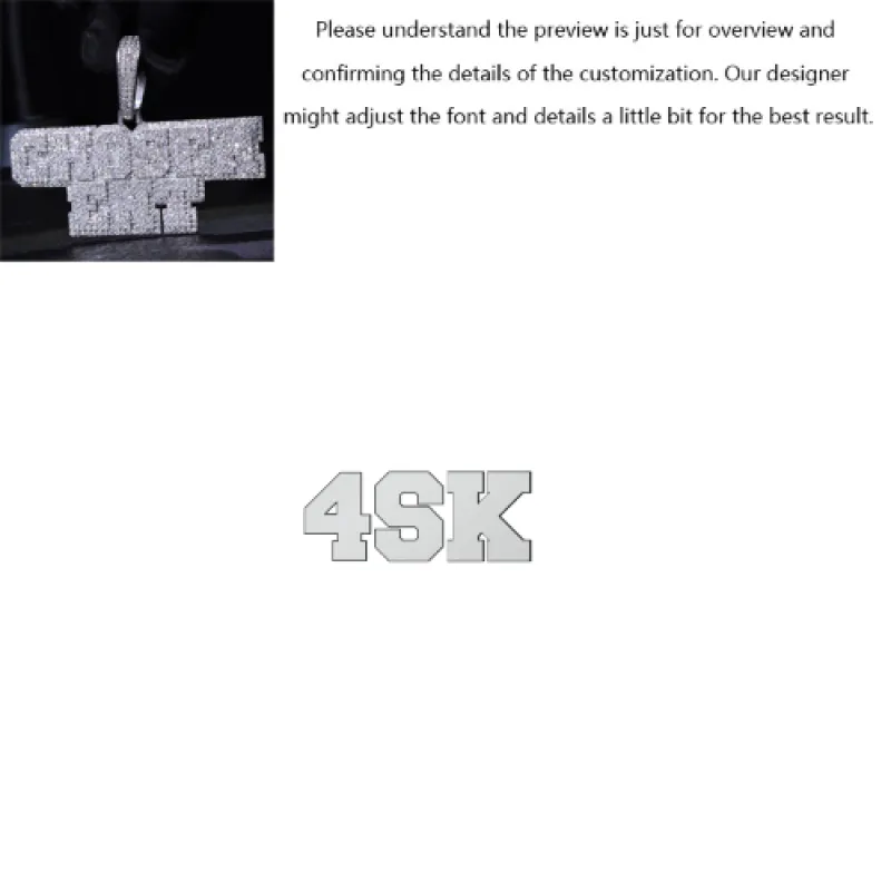 Layered College Font Custom Name Pendant made by Ghetluxe