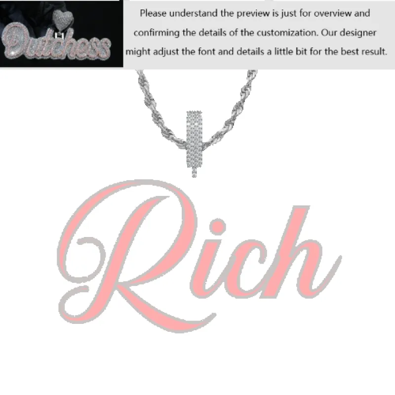 Custom Layered Handwriting Letter Pendant sold by Ghetluxe