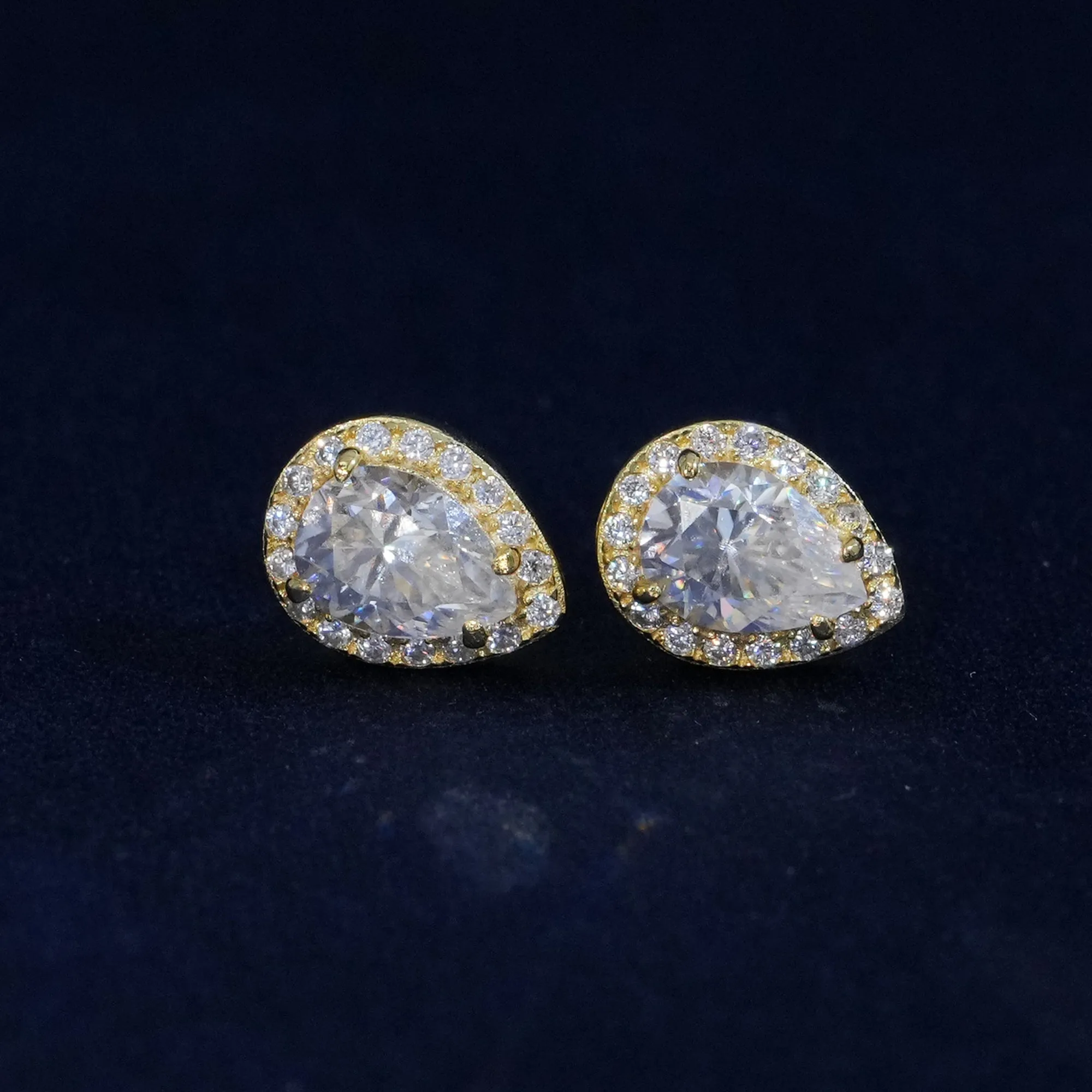 Moissanite Pear Cut 925 Sterling Silver Earrings sold by Ghetluxe product image thumbnail 5