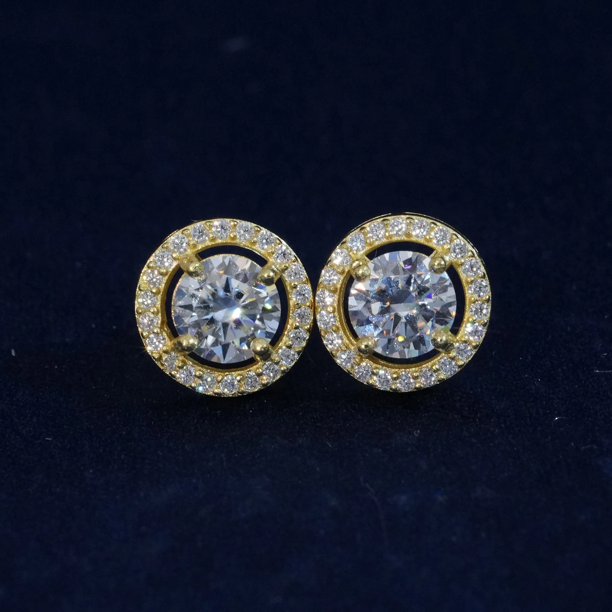 Moissanite Round Cut 925 Sterling Silver Earrings sold by Ghetluxe product image thumbnail 5