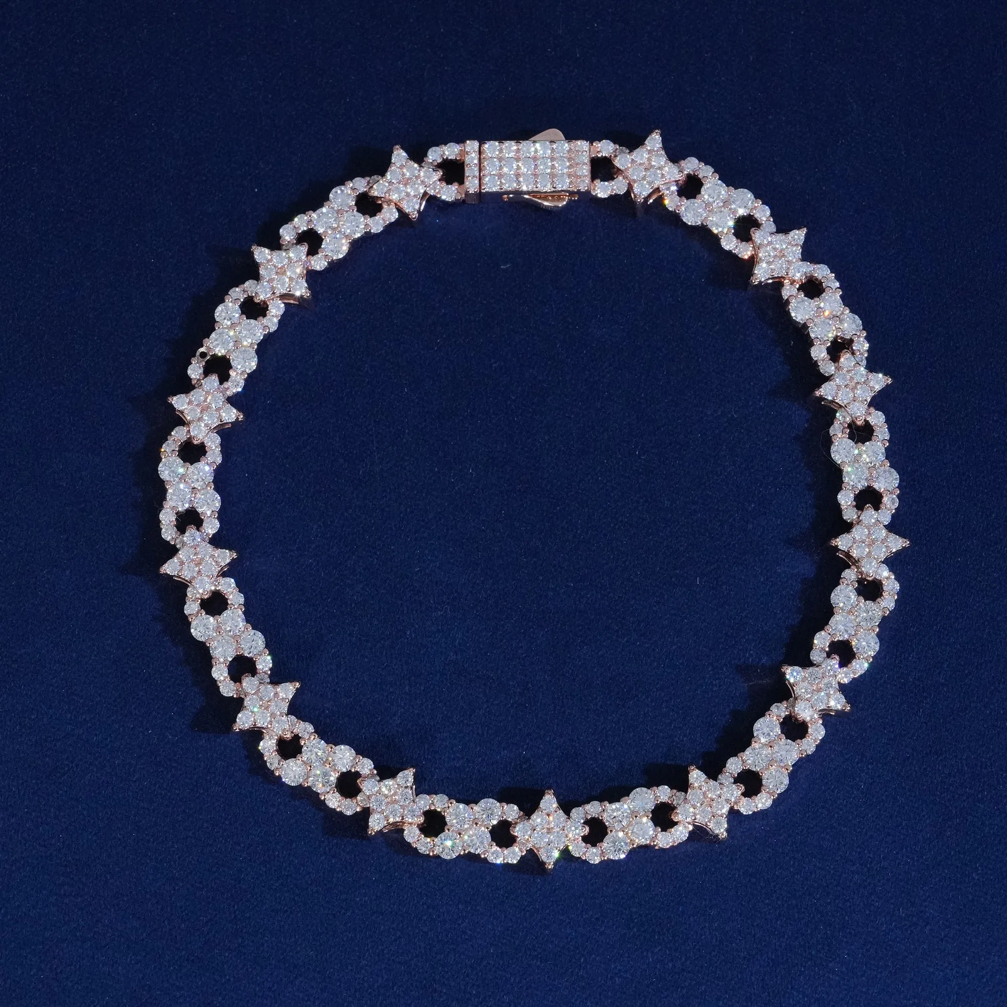 Moissanite Sterling Silver infinity Star Bracelet sold by Ghetluxe product image thumbnail 3