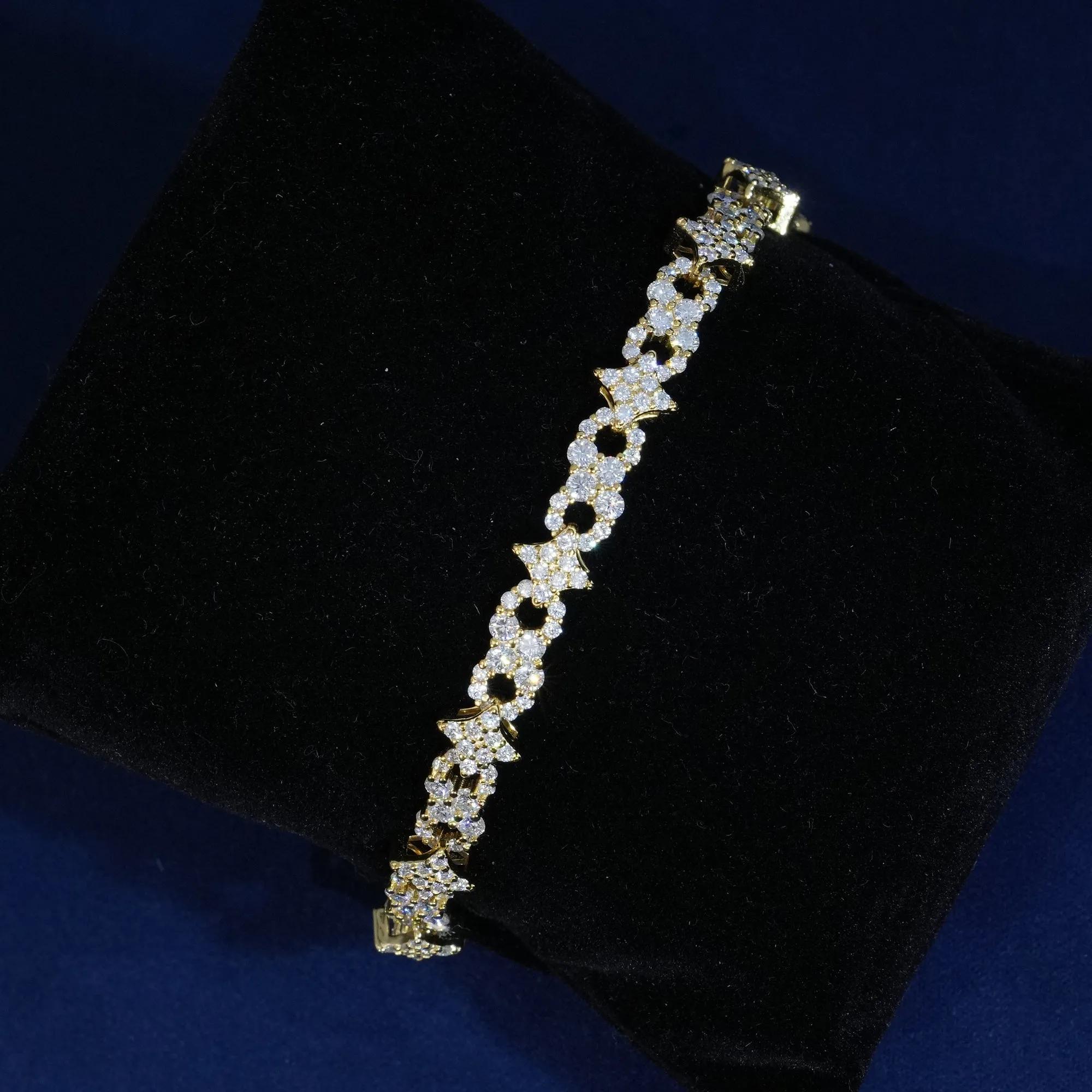 Moissanite Sterling Silver infinity Star Bracelet sold by Ghetluxe product image thumbnail 5