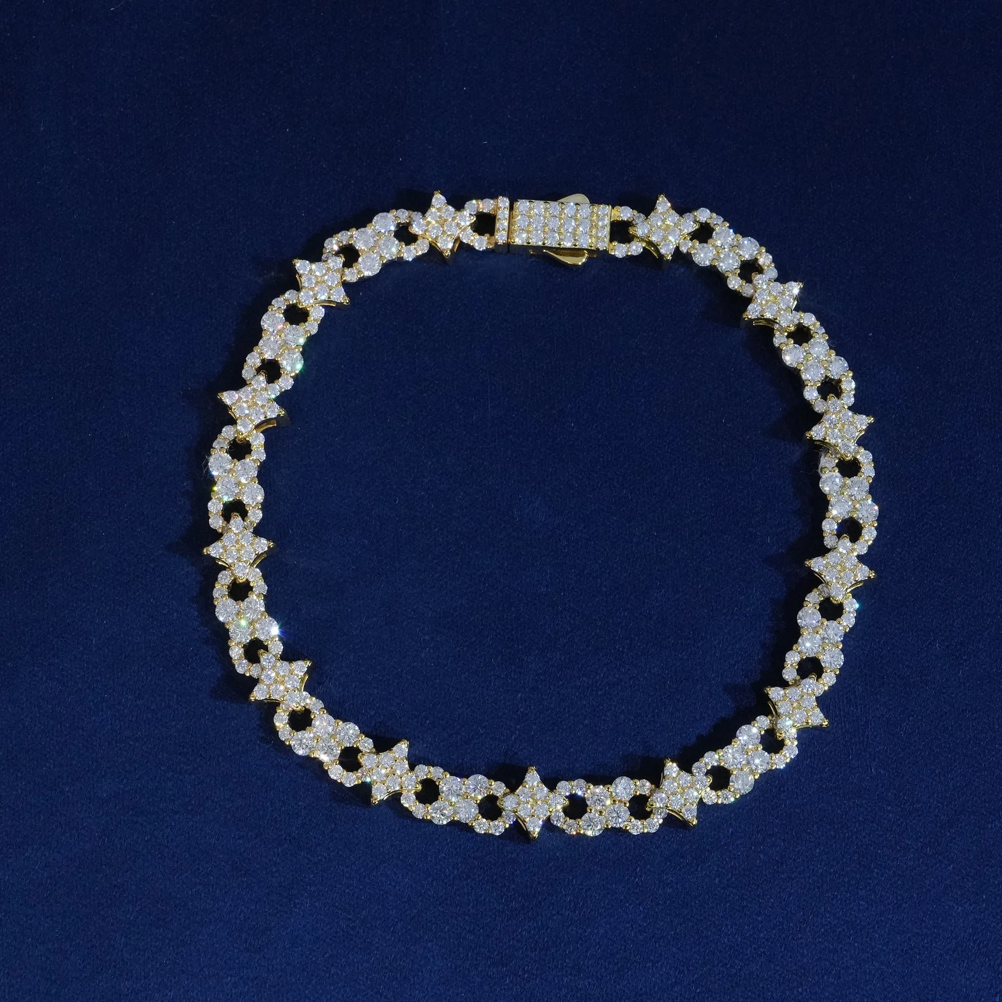 Moissanite Sterling Silver infinity Star Bracelet sold by Ghetluxe product image thumbnail 2